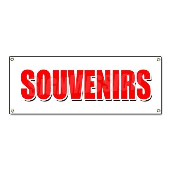 SOUVENIRS BANNER SIGN memories discount gifts tourist visit we ship